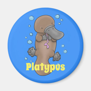 Aimant Illustration de mignon bébé platypus