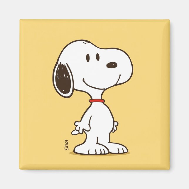 Aimant Illustration de personnage de cartoon de Beagle mi (Devant)