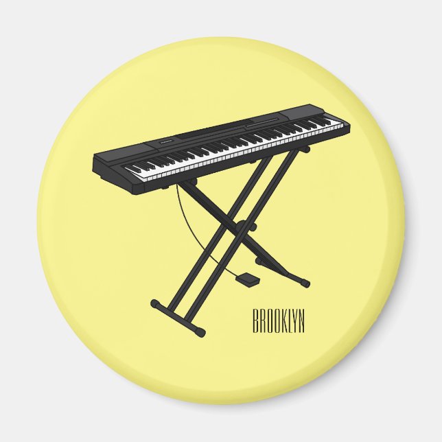 Aimant Illustration de piano clavier (Devant)