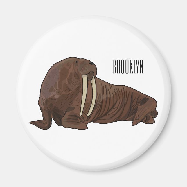 Aimant Illustration de Walrus (Devant)