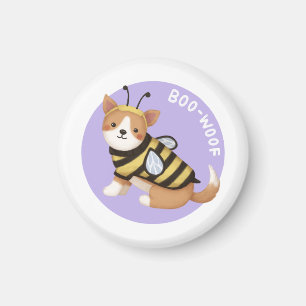 Aimant Illustration d'Halloween : Boo-Woof (Corgi gallois
