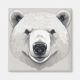 Aimant Illustration d'ours polaire