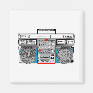 Aimant illustration du boombox 80s
