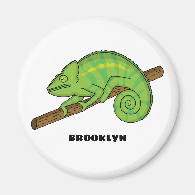 Aimant Illustration du caméléon de la parson (Devant)