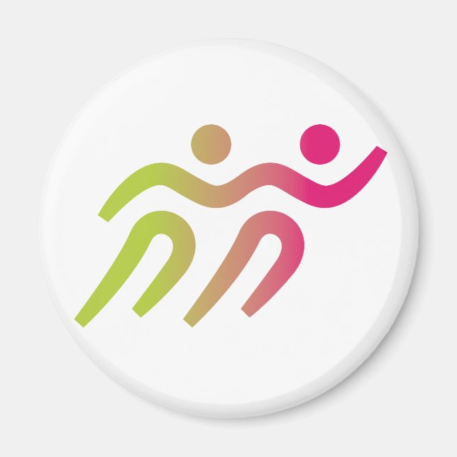 Aimant illustration du groupe de coureurs (Devant)