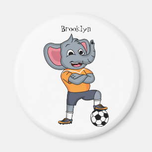 Aimant Illustration du joueur de football éléphant