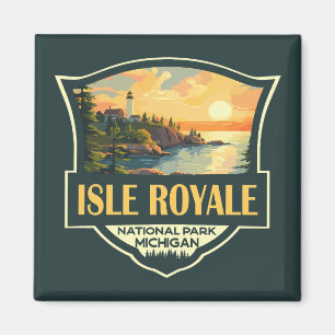 Aimant Illustration du parc national de l'Isle Royale Bad