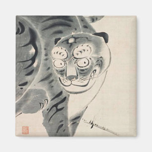 Aimant Illustration du tigre par Ito Jakuchu