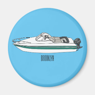 Aimant Illustration d'un bateau à moteur