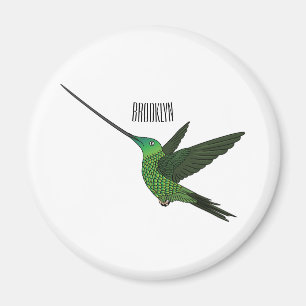 Aimant Illustration d'un colibri à bec épée