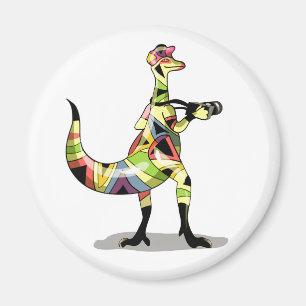 Aimant Illustration D'Un Photographe Iguanodon.