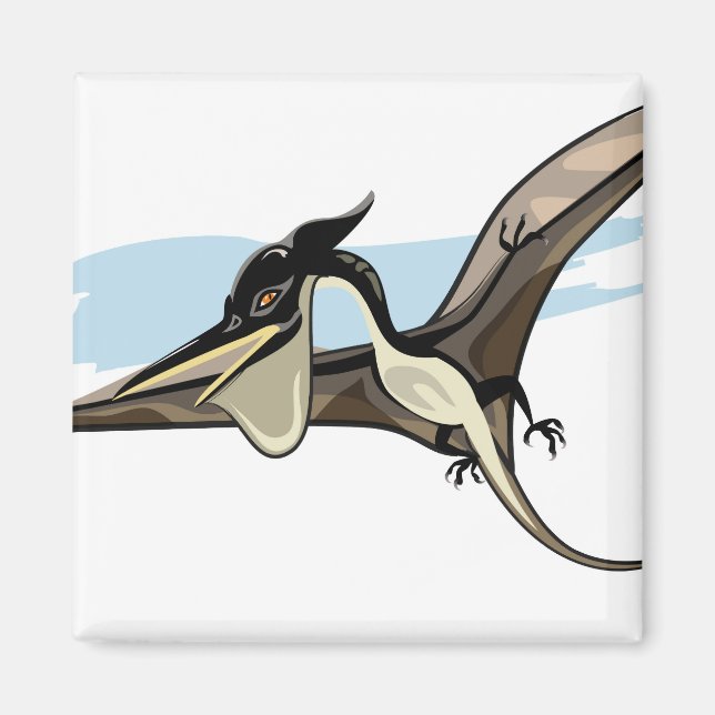 Aimant Illustration D'Un Pteranodon Dinosaure. (Devant)