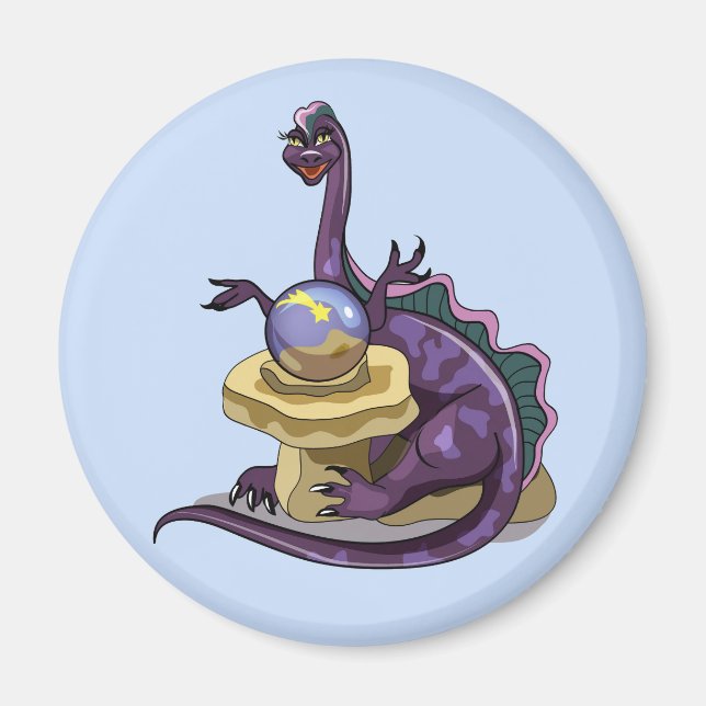 Aimant Illustration D'Un Vendeur Fortune Plateosaurus. (Devant)