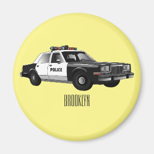 Aimant Illustration d'une voiture de police