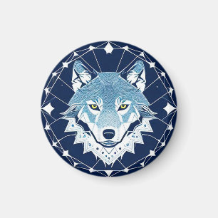 Aimant Illustration géométrique d'un loup