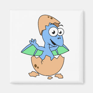 Aimant Illustration Mignonne D'Une Éclosion De Ptérodacty