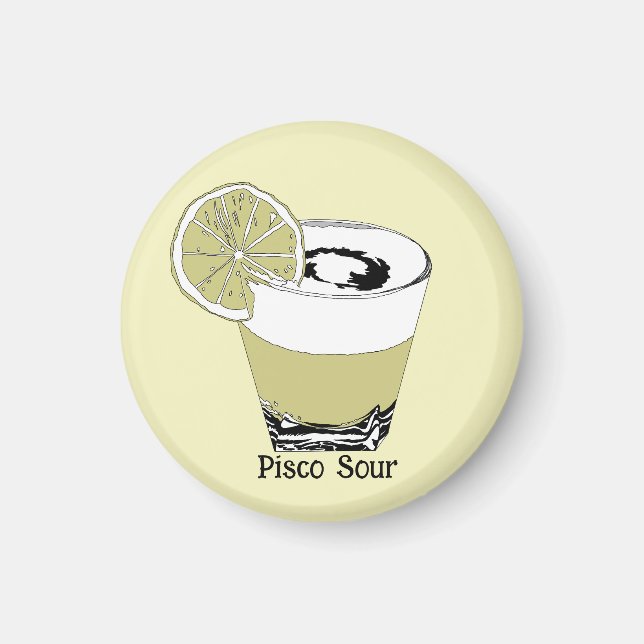 Aimant Illustration Pisco Sour (Devant)