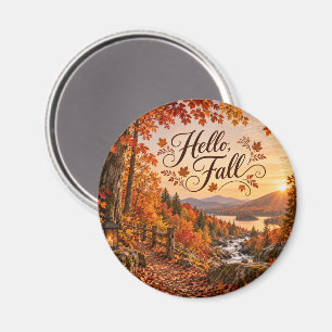Aimant Illustration rustique de la saison d'automne