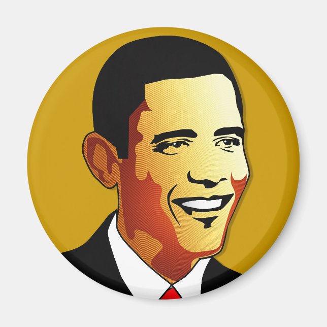 Aimant Illustration vectorielle Barack Obama (Devant)