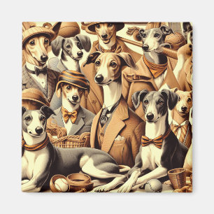 Aimant Illustration vintage de Greyhound