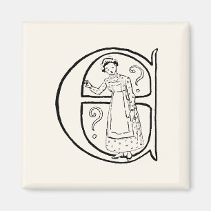 Aimant Illustration vintage de la lettre E