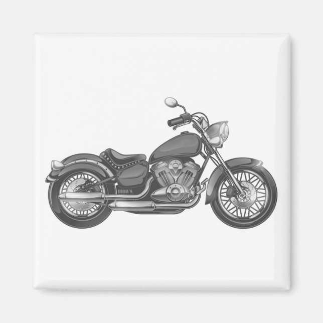 Aimant Illustration vintage en noir et blanc (Devant)