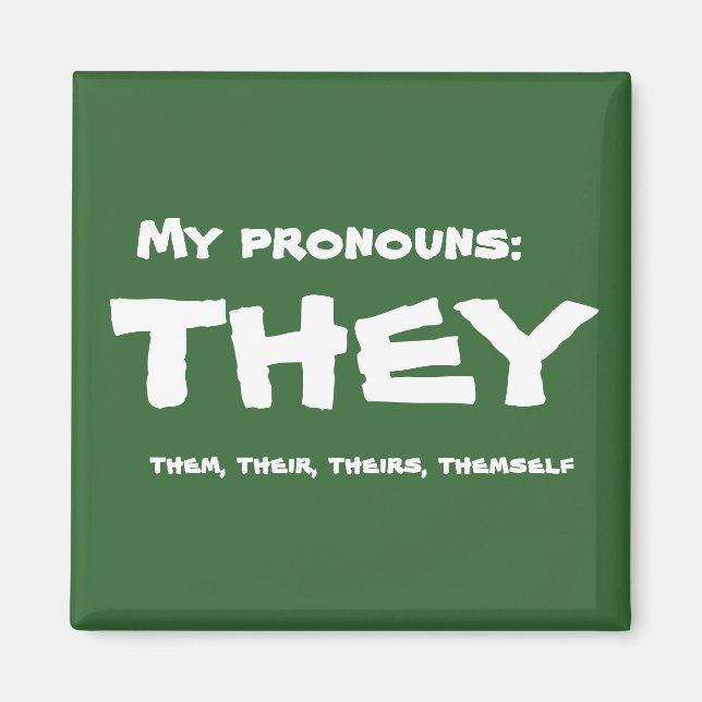 Aimant Ils ou Pronoun personnalisés (Devant)
