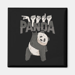 Aimant Ily Panda Langue des Signes Hand Gesture Sourds Pe