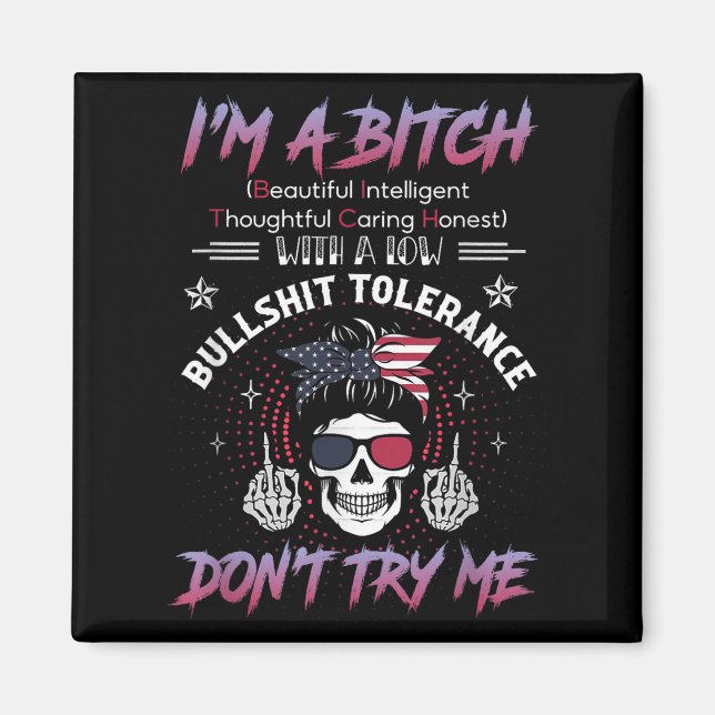 Aimant I'm A Beautiful Intelligent Thoughtful Caring Hone (Devant)