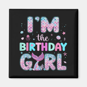 Aimant Im L'Anniversaire Fille Amusante Sirène Famille An