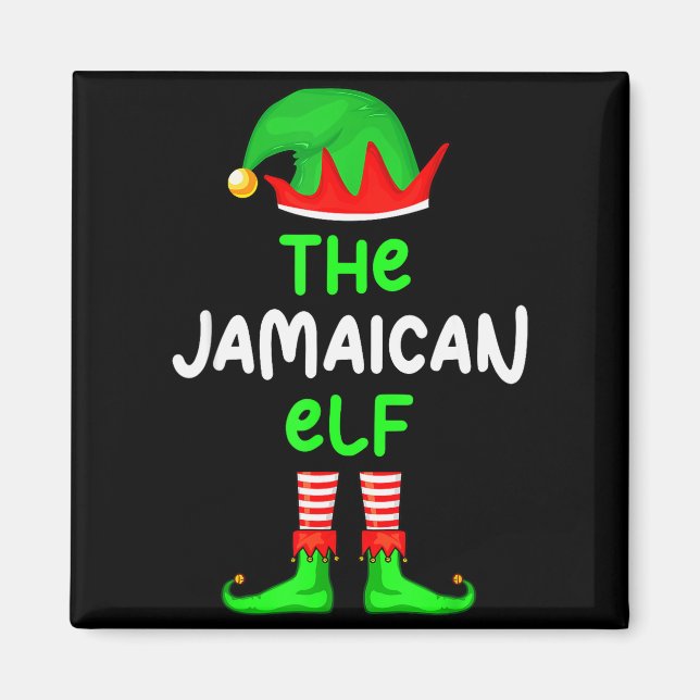 Aimant I'm The Jamaican Elf Jamaica Christmas Funny Pajam (Devant)