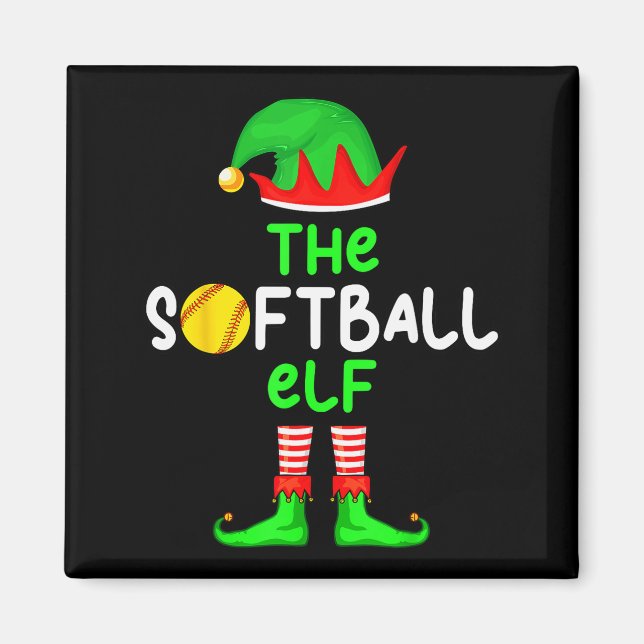Aimant I'm The Softball Elf Christmas Family Matching Paj (Devant)