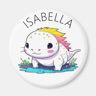 Aimant Image Cute Kawaii Axolotl Personnalisée