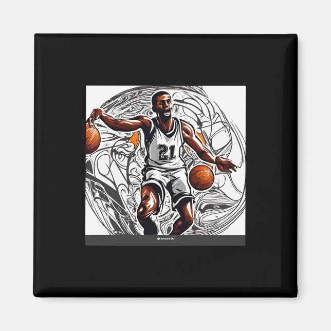 Aimant Image de basket-ball (Devant)