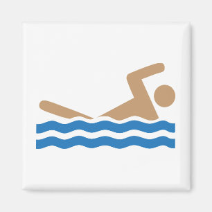 Aimant Image de l'icône de natation en couleur