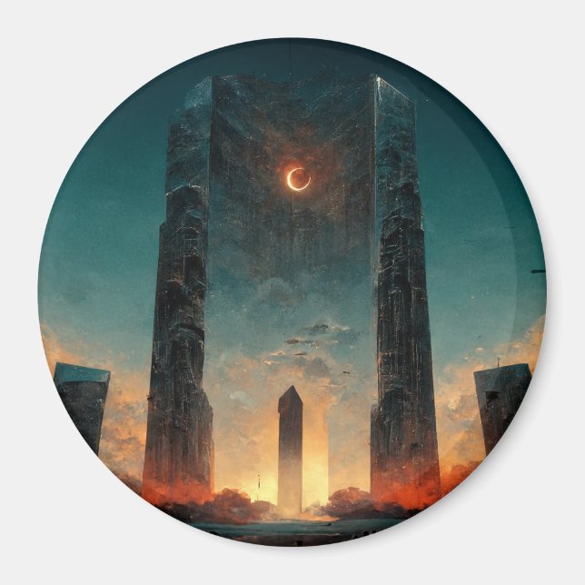 Aimant Imaginaire Black Gate Sci-Fi Art (Devant)