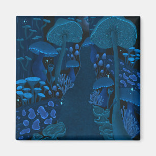 Aimant Imaginaire de champignon foncé bleu marine