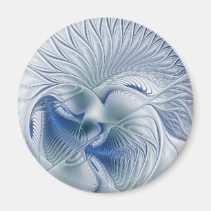 Aimant Imaginaire dynamique tons bleus Abstraits Art frac
