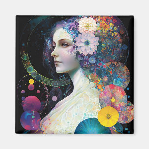 Aimant Imaginaire Surreal Cosmic femme déesse