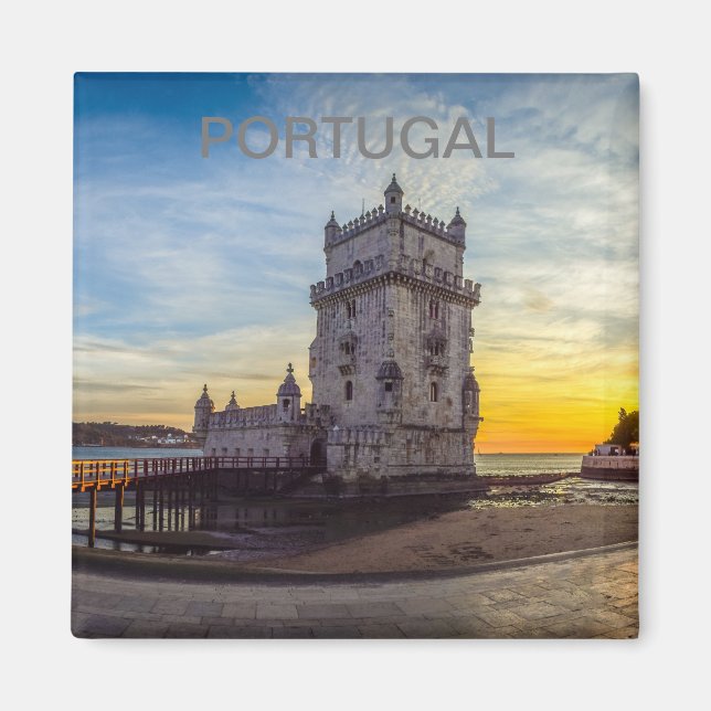 Aimant imán de la Torre Belem en Portugal (Devant)