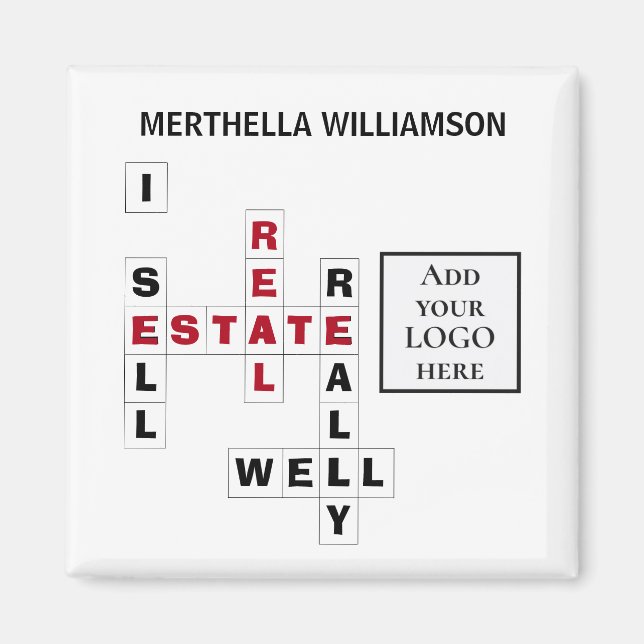 Aimant Immobilier LOGO Realer personnalisé (Devant)