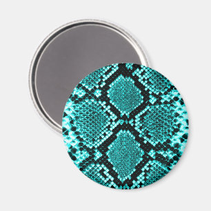 Aimant Impression Animale Peau de Serpent à Sonnette Diam