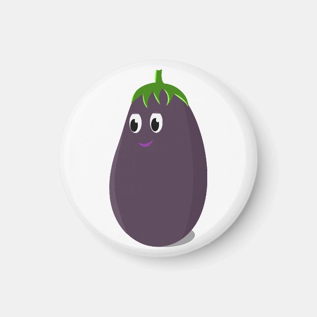 Aimant Impression d'aubergines mignonnes (Devant)