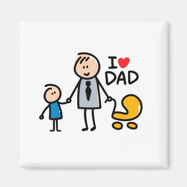 Aimant Impression Love Daddy (Devant)