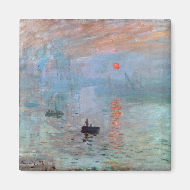 Aimant Impression, Sunrise, Claude Monet, 1872 (Devant)