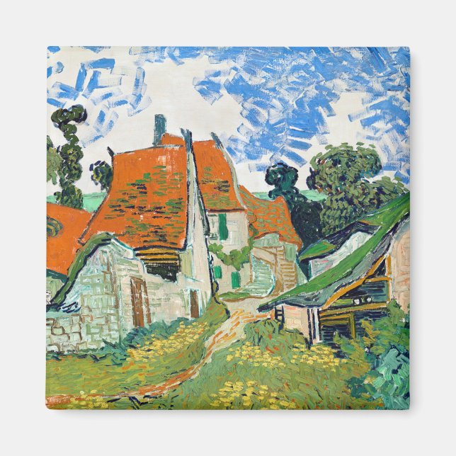 Aimant Impressionnisme rue Vincent Van Gogh à Auvers (Devant)