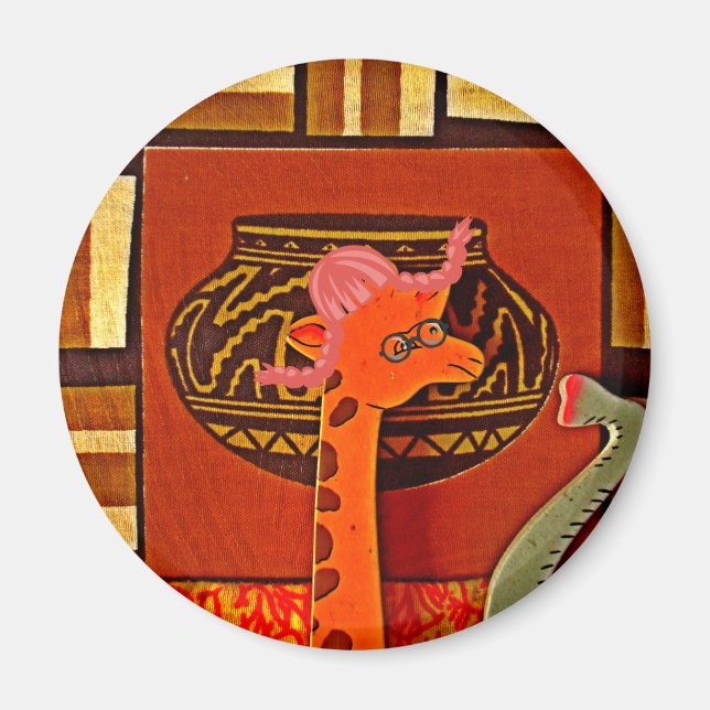 Aimant Imprimer Casquette Giraffe (Devant)