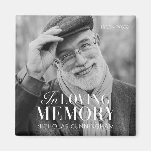 Aimant In Love Memory Modern Elegant Photo Memorial