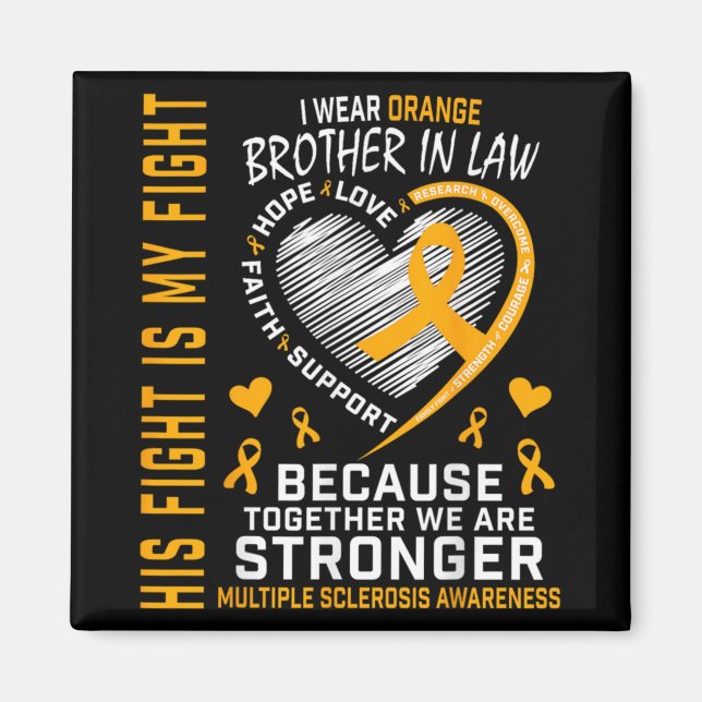 Aimant In March We Wear Orange Brother In Law Multiple Sc (Devant)