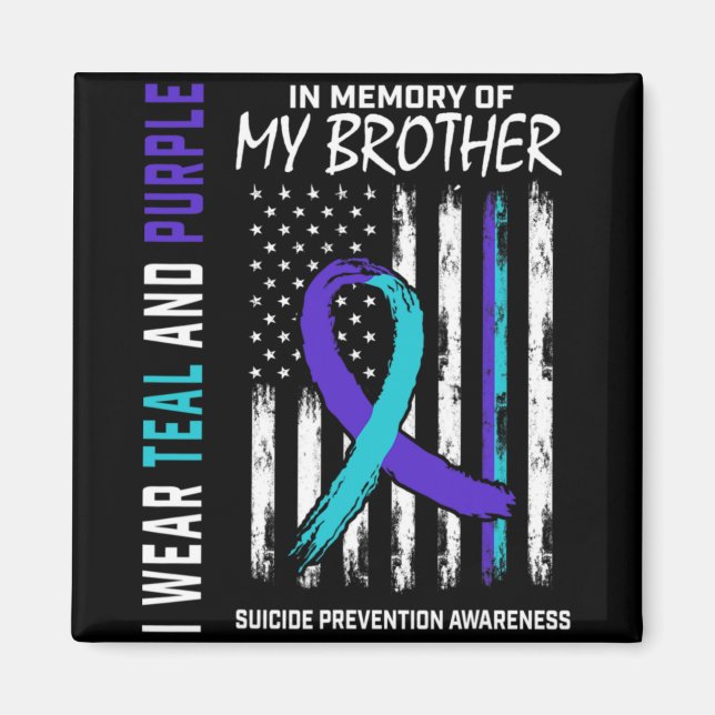 Aimant In Memory Brother Suicide Awareness Prevention Ame (Devant)